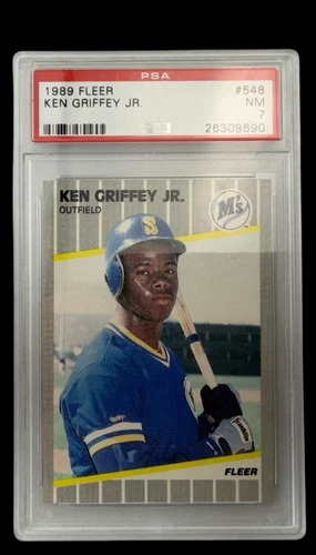 1989 Fleer Ken Griffey Jr #548 (RC) PSA 7 NM Mariners Hall of Fame 600 HR