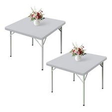 Pack Fitted Tablecloth 34x34 Inch Square Elastic 34" x 34" Square 2 Silver