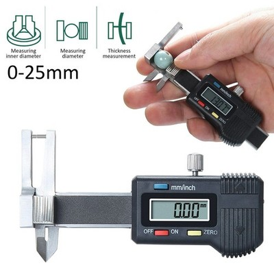 Digital LCD Jewelry Caliper Measuring Tool For Pearl Diameter Thickness 0-25mm 