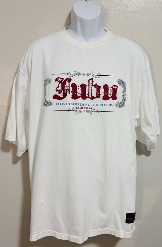 Vintage Style Y2K FUBU T-Shirt Retro Men’s Fashion White Tee Size Large