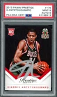 Giannis Antetokounmpo Auto 2013 Panini Prestige RC 175 Bucks PSA 9 Sig 9 PSA/DNA
