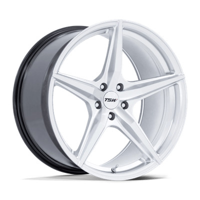 TSW Wheels TW007 Esprit 18x9.5 +22 Hyper Silver w/ Machined Face 5x112 (QTY 1)