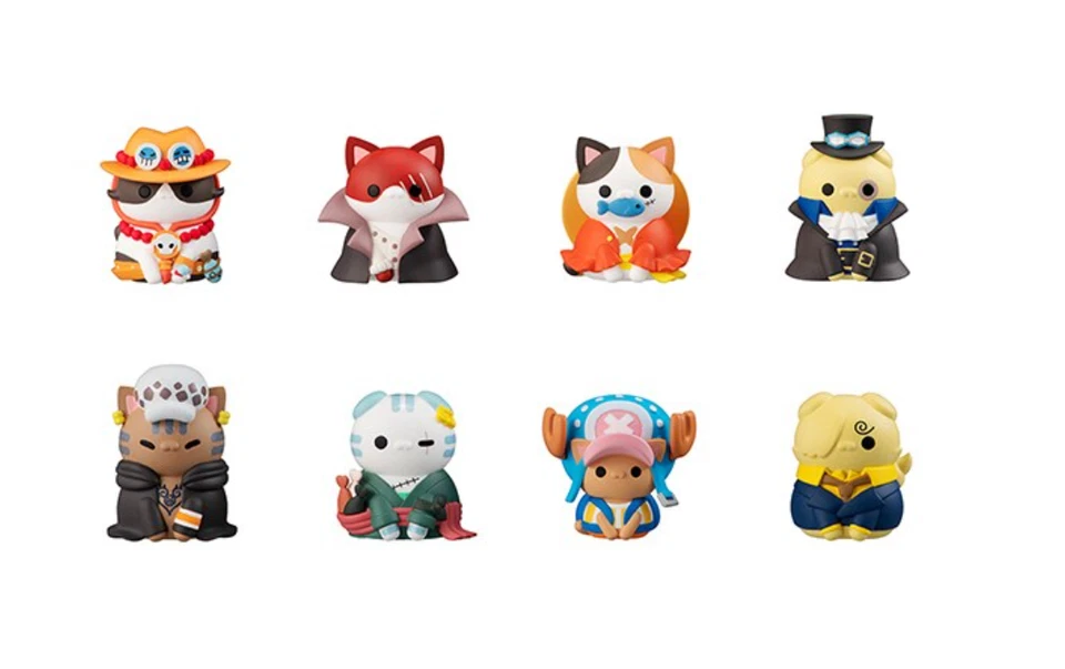 MEGA CAT PROJECT One Piece Nyan Piece Maullido I'll Become the Pirate King Juego de 8 Foto 2 de 2