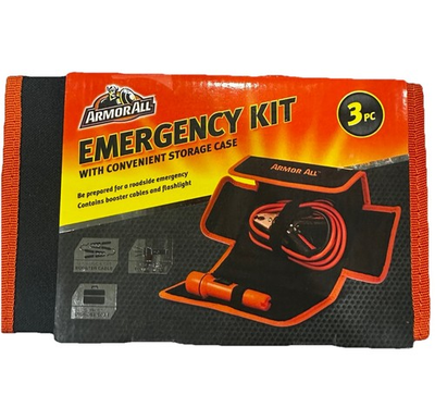 #ad ArmorAll 3 Piece Emergency Kit in Carrying Case Roadside Jumper Cable Vehicles $9.99