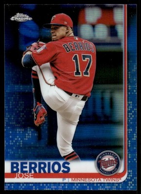 2019 Topps Chrome Blue Refractors #123 Jose Berrios /150 - BB