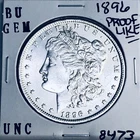 1896 BU GEM MORGAN SILVER DOLLAR UNC MS+++ U.S. MINT RARE COIN 8473