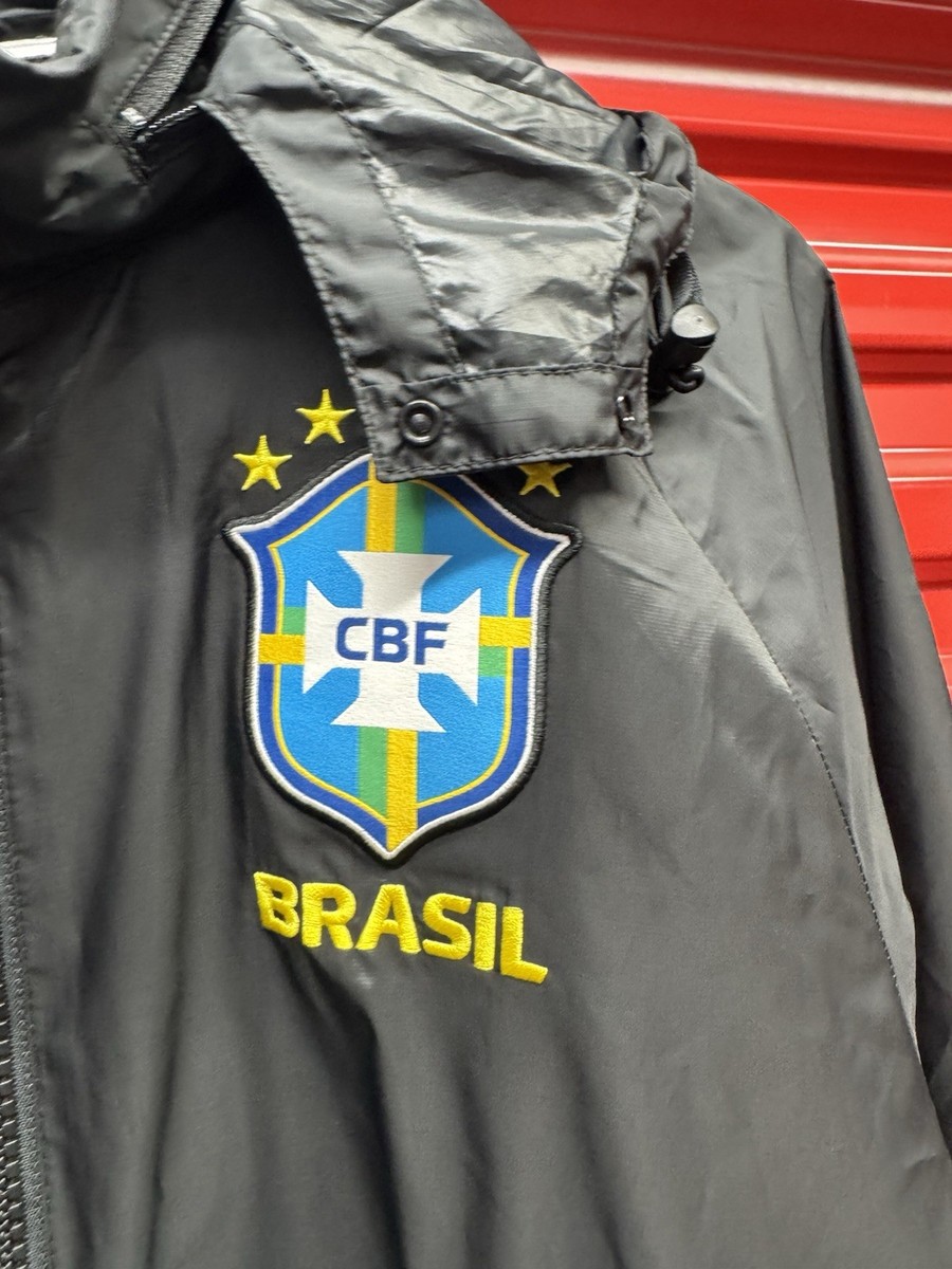 Men's Size Small - Brazil Nike Soccer HALO Packable Jacket FZ8359