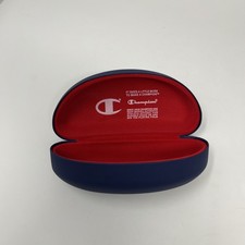 Champion Eyeglasses CASE ONLY Blue Red Felt Lined Hard Clamshell Sunglasses OEM