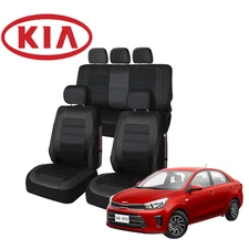 For All Kia 5 Front and Rear Seat Covers 5 Seats Universal Gray