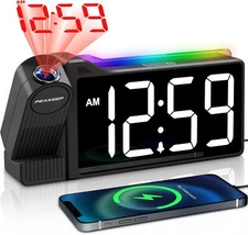 Projection Alarm Clock For Bedroom Radio Alarm Clock With Projection Ceiling On