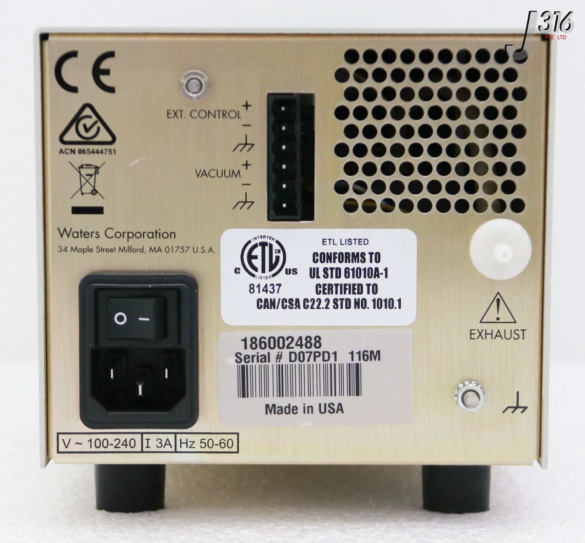 36281 WATERS PD1 PREP DEGASSER 186002488 | eBay