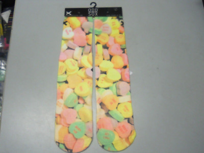 ODD SOX   ''CANDY HEARTS''   Unisex Mid Calf Crew Socks New
