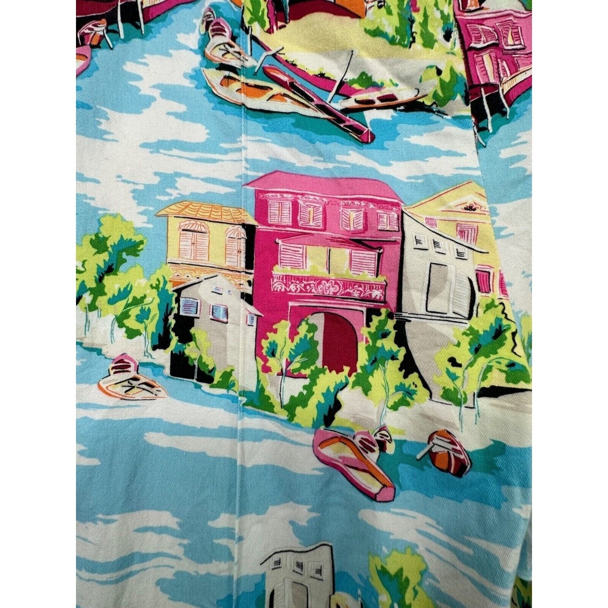 Vintage Carolina Blues Women Capri Pants Sz 14 Artsy Art2Wear