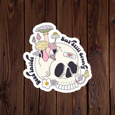 Mental health awareness sticker vinyl decal anxiety dead inside but still groovy