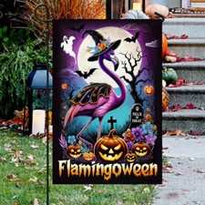 Flamingo Halloween Flamingoween Flag Graden Flag