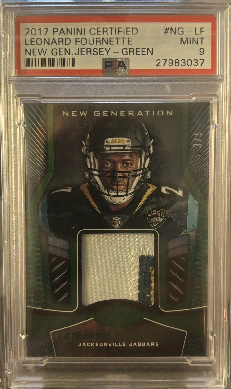 Leonard Fournette Panini Certified New Generation Jersey #LF Mirror Green