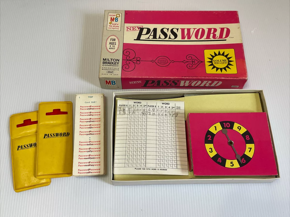 Vintage 1962 Password Game