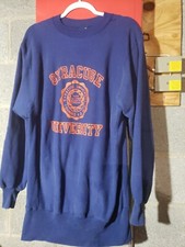 Rare Vintage 1980s Blue XL Long Amazing Jansport Syracuse University Sweatshirt