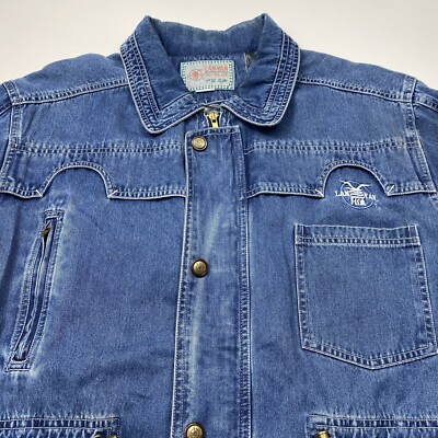 Women's/Adult Vintage Lan Yan Full Zip Snap Utility Denim Jean