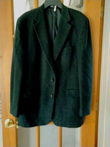 Manteau costume Brooks Brothers veste 44XL cheveux de chameau noir 2 boutons - Photo 1/8