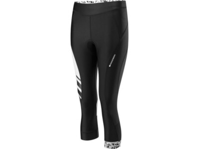 Madison Sportive 3/4 Damen-Radshorts gepolstert, schwarz/weiß
