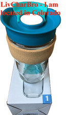 Borosilicate Glass For Cold Coffee Cup Lid Natural Cork Sleeve 18oz Reusable