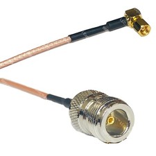 RG316 SMC Female Angle to N FEMALE RF Cable Rapid-SHIP LOT