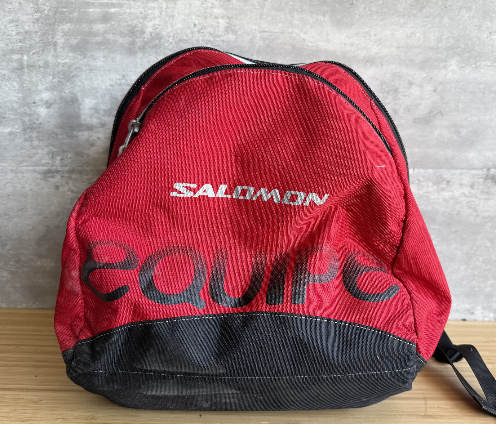 Zaino zaino Salomon Equipe Prolink Series rosso scarpone da sci casco borsa