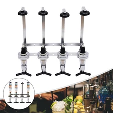 4 Bottle Dispenser Whiskey Wall Mounted Wine Alcohol Liquor Cocktail Beer Butler