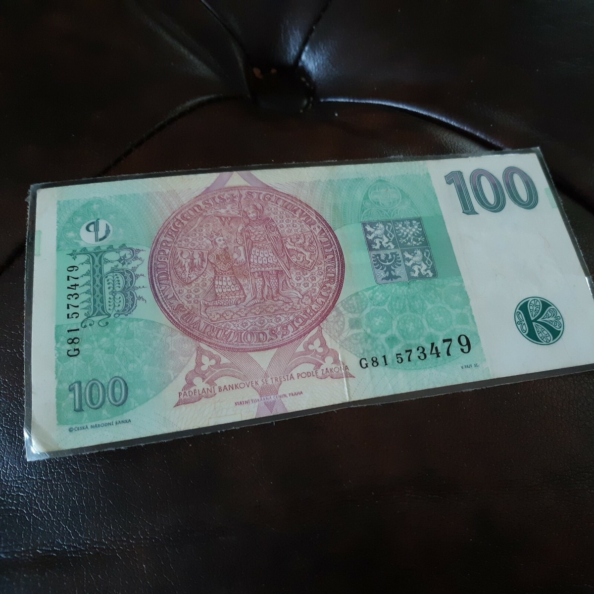 1997 CZECH 100 KORUN NOTE - STO KORUN CESKYCH / Laminated Book Mark | eBay