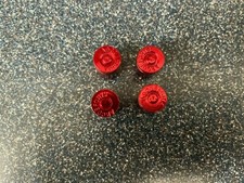 4 Red Aluminum Bullet Car Truck Air Tire Valve Wheel Stem Caps