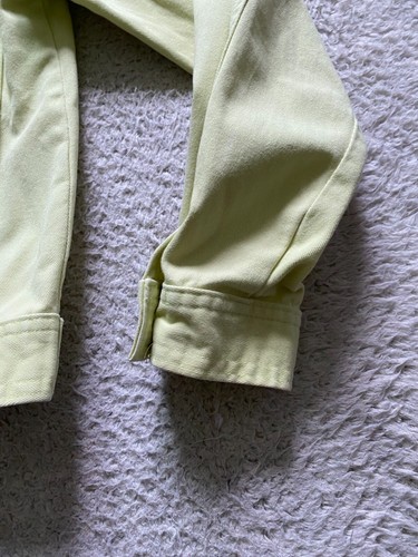 Talbots Women Denim Long Sleeve Pockets Jacket Yellow-Green Size S - Picture 2 of 9