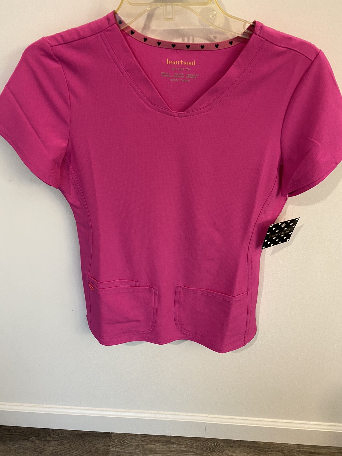 NEW Heartsoul Scrub Top Shirt HOT PINK Size XS Contemporary NWT NOS eBay