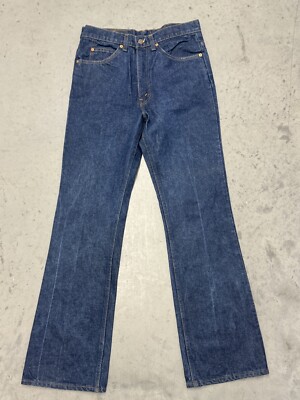 Vintage Levis 517 Boot Cut Orange Tab Jeans 32x32 Blue Dark One