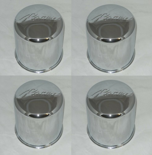4 CAP DEAL PACER FITS 4.25" DIA BORE CHROME WHEEL RIM CENTER CAP PUSH THRU 102HM