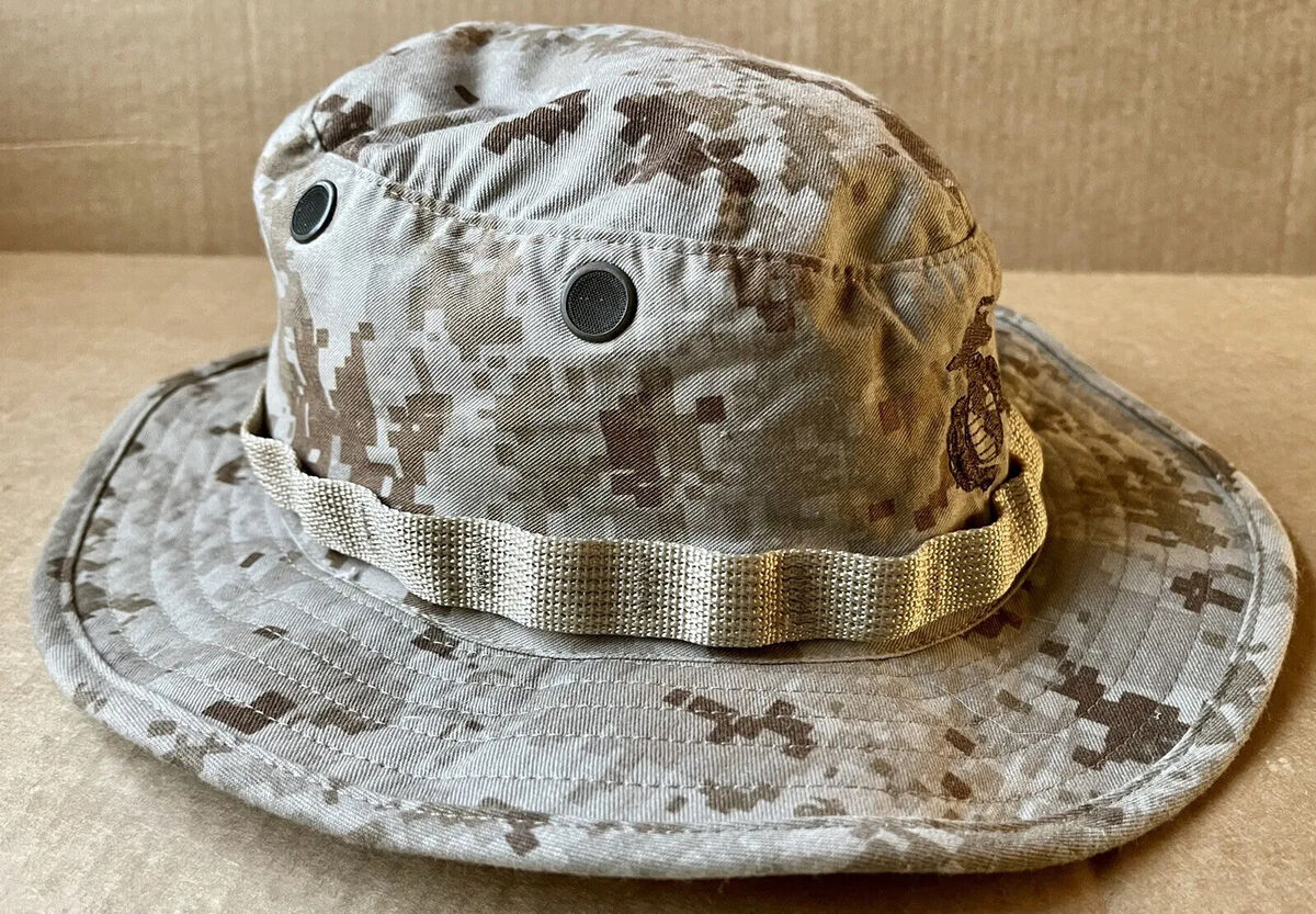 USMC COVER FIELD MARPAT DESERT CAMO BOONIE HAT, SIZE SMALL, UNITED STATES  MARINE