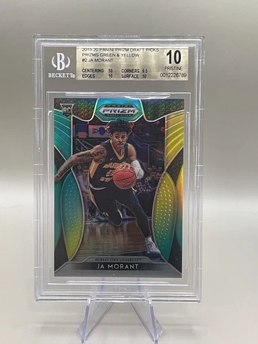 2019 Panini Prizm DP #2 Ja Morant Green and Yellow /249 BGS 10 Pristine!! Rookie