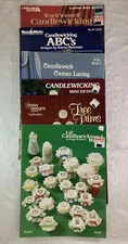 Set 6 CANDLEWICKING PATTERNS LEAFLETS Teach Yourself Tree Trims Mini Designs +++