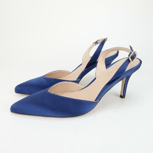 satin blue heels