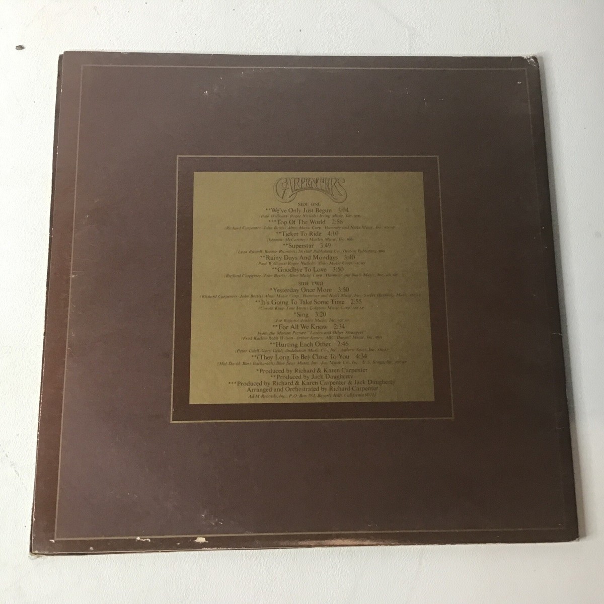 CARPENTERS - THE SINGLES 1969-1973- Vinyl LP | eBay