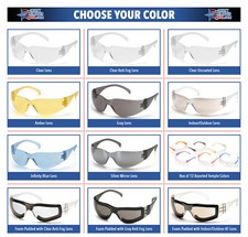 144 PAIR PYRAMEX INTRUDER SAFETY GLASSES ANSI Z87 COMPLIANT YOU PICK COLOR