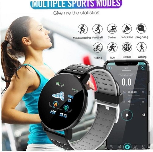 Smartwatch Bluetooth Uomo Donna Pressione Sanguigna Sport Frequenza Cardiaca - 第 3/6 張圖片