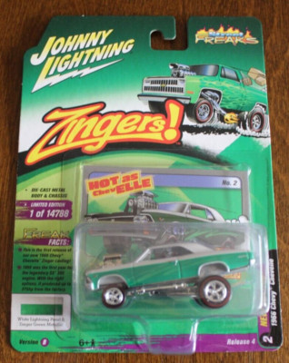 Johnny Lightning Street Freaks Zingers 1966 Chevy Chevelle Diecast Car 1:64 Scale