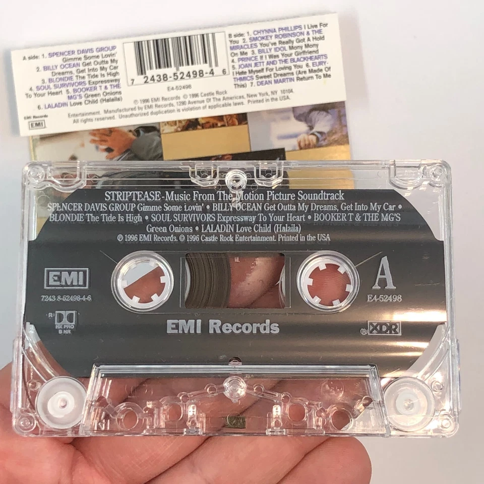 STRIPTEASE Soundtrack Cassette Tape 1996 BLONDIE PRINCE EURYTHMICS Rare Foto 2 de 4