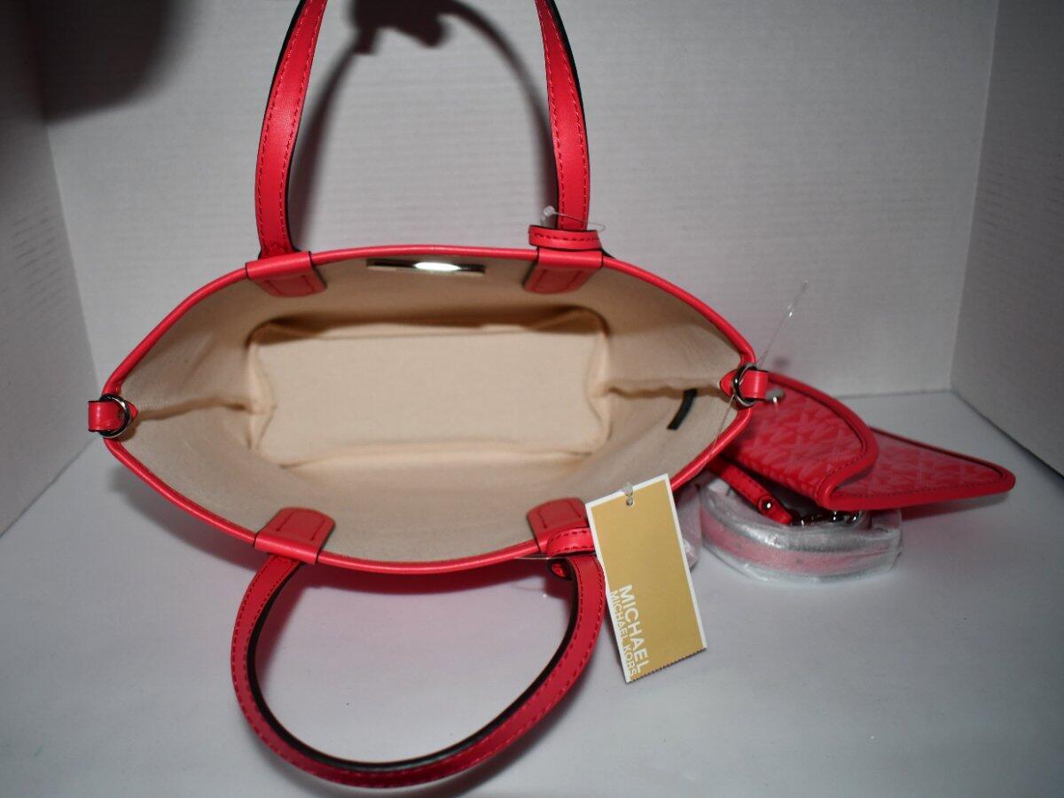 MICHAEL Kors Eliza X SMALL Convertible Open Tote In Geranium