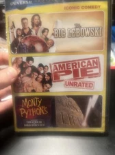 3 Movie Spotlight Collection DVD - Big Lebowski, American Pie, Monty Python- New