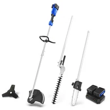 BADGER 40V Cordless 20V*2 String Trimmer/Edger 4 in 1 Multi -Tool Kit