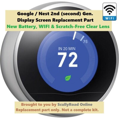 REPLACEMENT PART Nest 2nd Gen Learning Thermostat Stainless Steel (NO WIFI) READ