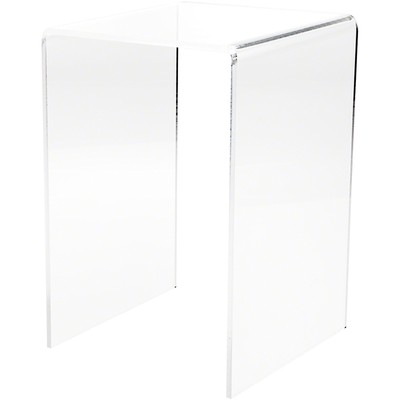 Plymor Clear Acrylic Vertical Square Riser 12''H x 8''W x 8'' (1/4'' thick) (2 Pack)