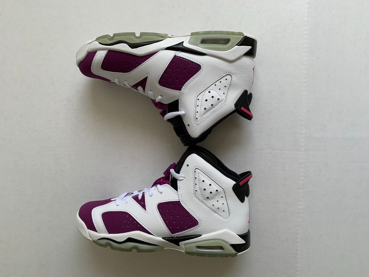 white purple jordan 6